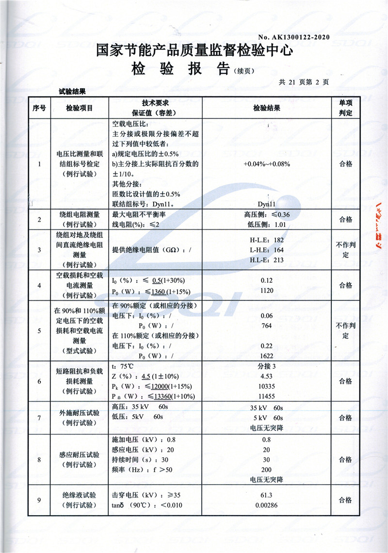 高低压试验报告-S11-1250合山合山合山油浸式变压器-2.jpg